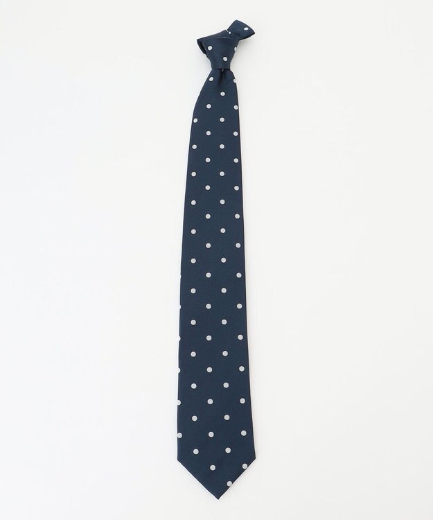 KASHIYAMA KASHIYAMAオリジナル【JAPAN MADE】ドットネクタイ ネイビー