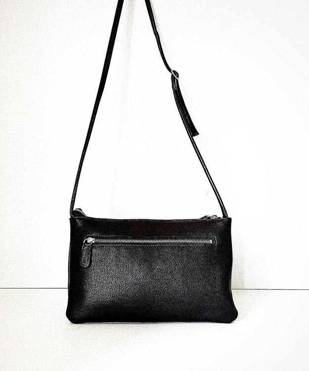 Hekhèr Le Style de Vie 新色追加【日本製】シュリンクレザー スクエアショルダーバッグ ブラック