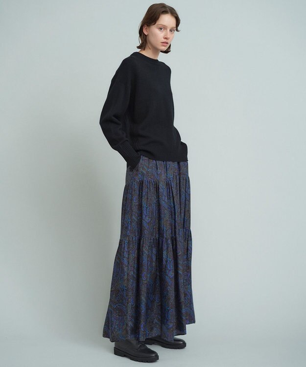 23区 【SACRA】ブラードペイズリー スカート パープル系