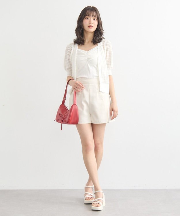 earth music&ecology ポケットデザインショートパンツ Ivory