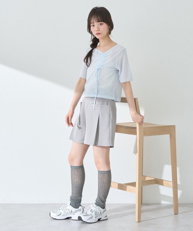 earth music&ecology ポケットデザインショートパンツ Gray