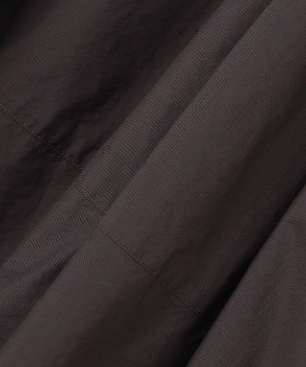 23区 S 【洗える】ナイロンコットンポプリン スカート ダークブラウン系