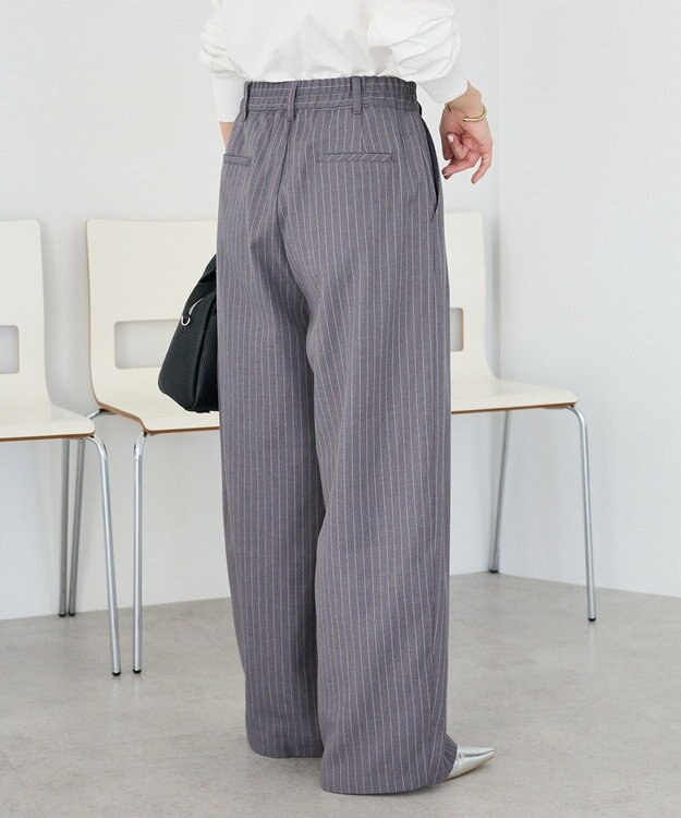CRAFT STANDARD BOUTIQUE ストライプタックカーブパンツ Stripe Gray