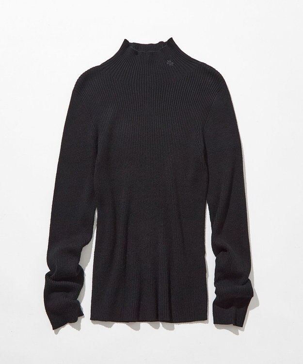 組曲 ホールガーメント ハイネックニット ブラック系