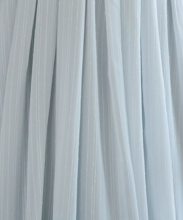 Tiaclasse L 【洗える】シフォンドレープワンピース サックスグレー