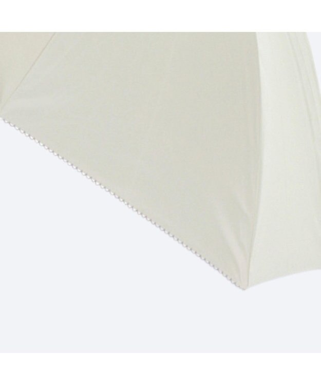 MOONBAT 晴雨兼用日傘 長傘 無地×シングルピコ刺繍／遮光 遮熱 UV オフホワイト