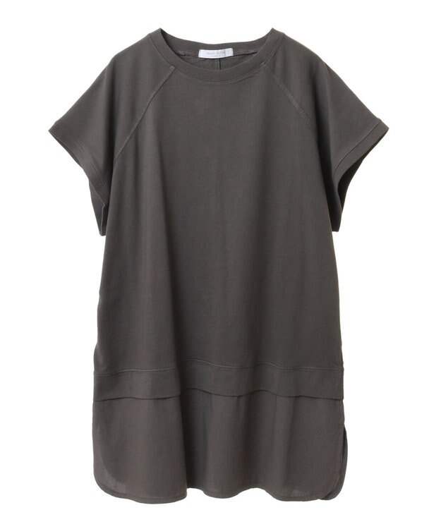 Green Parks ピグメントフレンチスリーブチュニック Gray