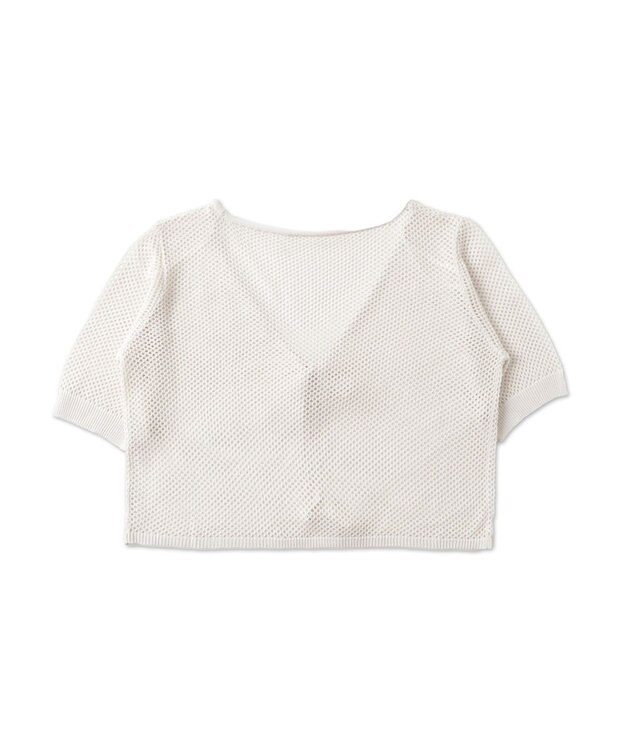 WEGO 【２点セット】半袖メッシュアンサンブルカーデ ホワイト