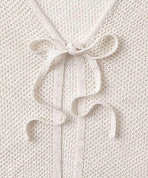 WEGO 【２点セット】半袖メッシュアンサンブルカーデ ホワイト