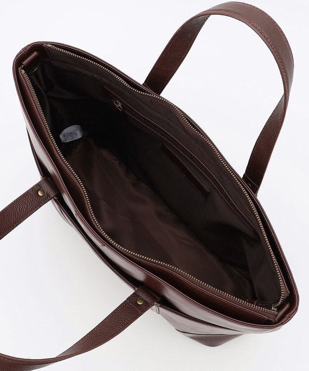 JOSEPH ABBOUD 【JOSEPH ABBOUD 日本上陸30周年・牛革/軽量】オイルドレザートートバッグ ダークブラウン系