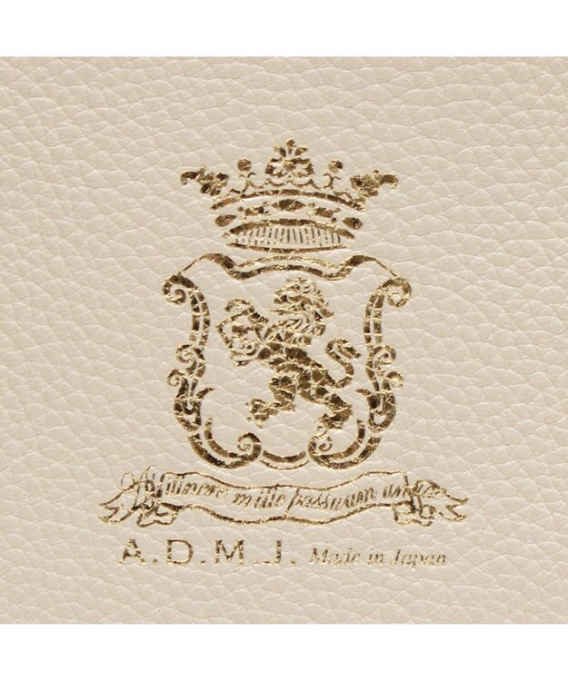 A.D.M.J. 【牛革】モーツァルト/スパニッシュレザーバイカラーWジップトートM ムーン/カラメル