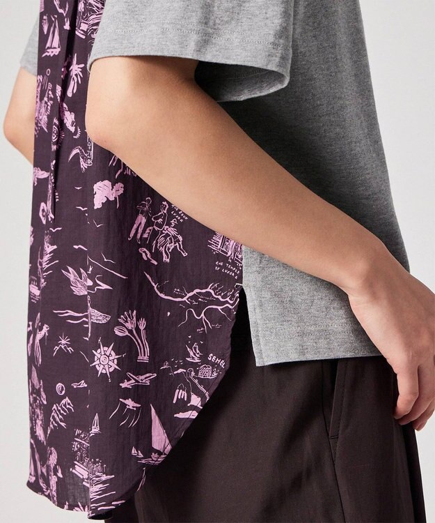 Paul Smith Travel Stories コンビ 半袖カットソー グレー