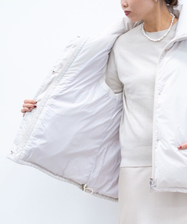 KWD 【日本製/高品質ダウン】STAND COLLAR DOWN VEST ダウンベスト アイボリー