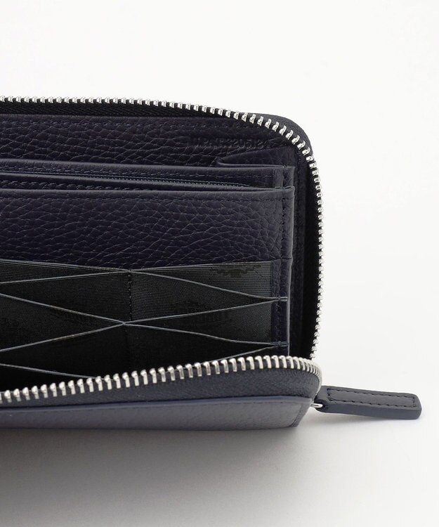 J.PRESS MEN 【MORPHO×J.PRESS】バックブル ハニーセル長財布(Ｌ字ラウンドファスナー) ネイビー系