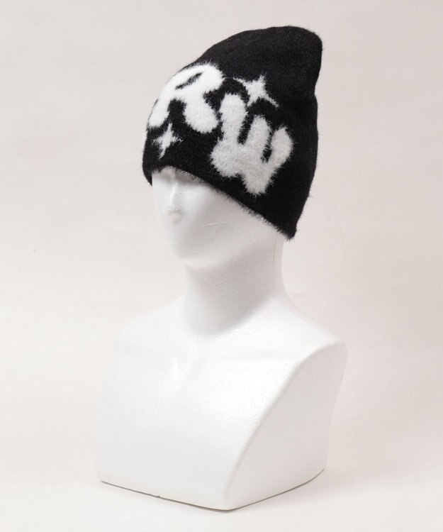 WEGO RRWロゴシャギーニットワッチ ブラック