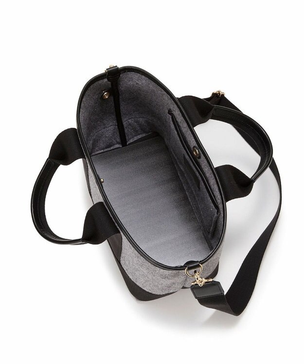 TOPKAPI 【Breath TOPKAPI】イタリアンフェルト ショルダー付 ミニ トートバッグ S チャコールグレー