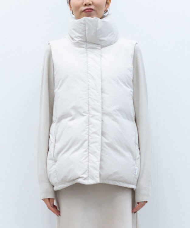 KWD 【日本製/高品質ダウン】STAND COLLAR DOWN VEST ダウンベスト アイボリー