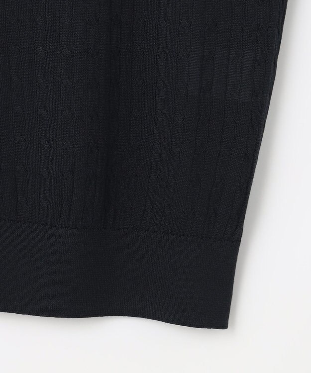 J.PRESS LADIES Vis/Peスパーク クルーネック カーディガン ネイビー系