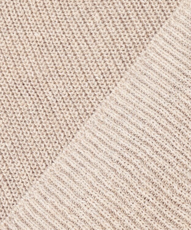 J.PRESS LADIES 【洗える】LINEN COTTON ニット ベスト ベージュ系