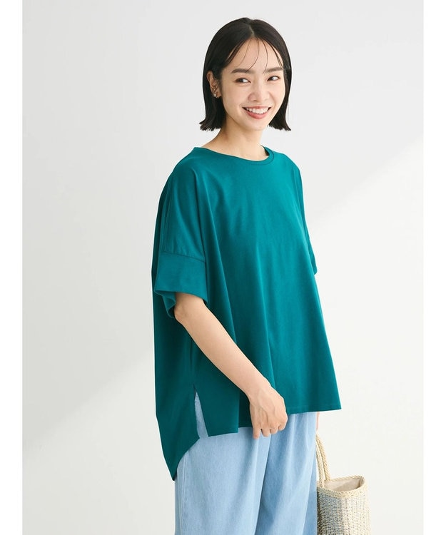 Green Parks 汗染み防止ドルマンバックタックプルオーバー Blue Green