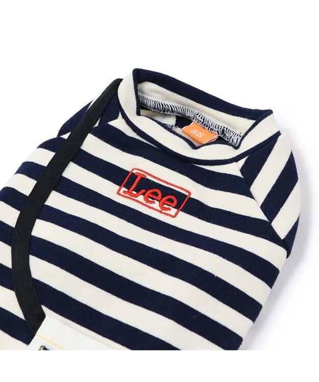 PET PARADISE  Lee ボーダー Tシャツ   デニム ポーチ風 小型犬 白~オフホワイト