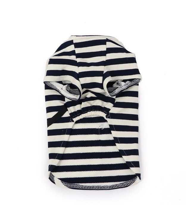 PET PARADISE  Lee ボーダー Tシャツ   デニム ポーチ風 小型犬 白~オフホワイト