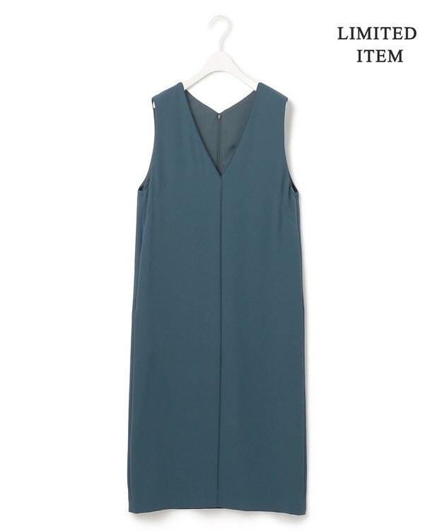 ICB 【WEB限定・洗える】 ライトダブルクロス ジャンパースカート ワンピース ダルブルー系