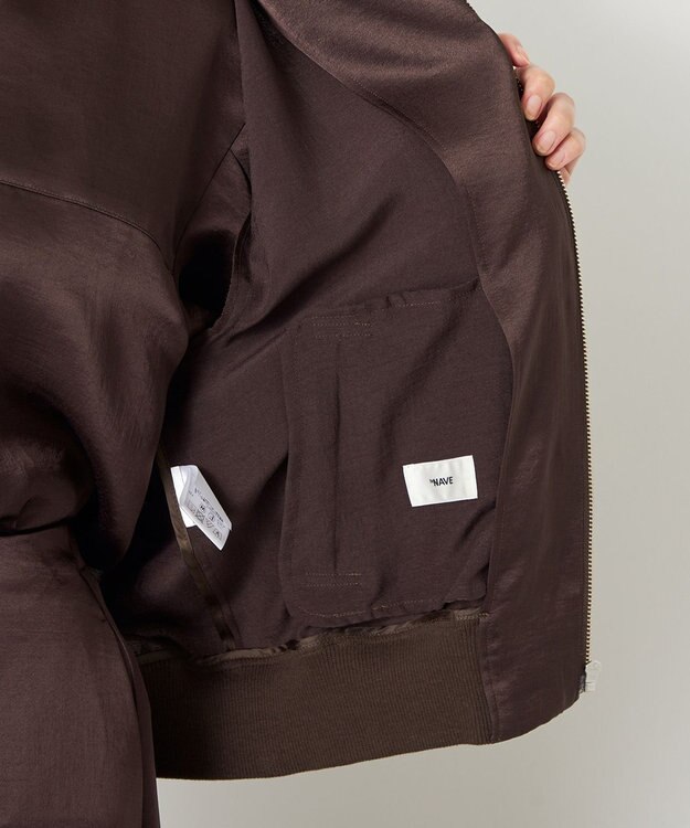 NAVE 【ReNAVE】タンブラーサテン ブルゾン ブラウン系