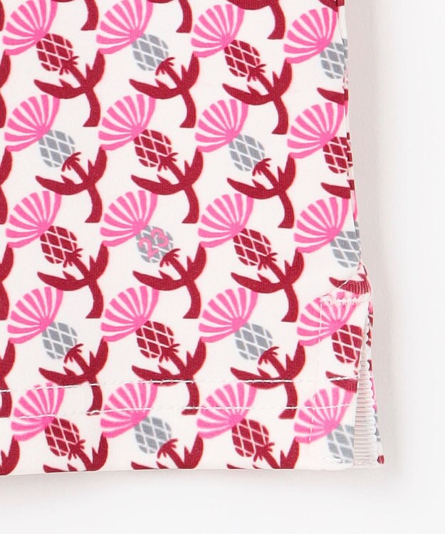 23区GOLF 【WOMEN】【吸水速乾/UVカット】アザミ小紋柄半袖ポロシャツ アイボリー系5