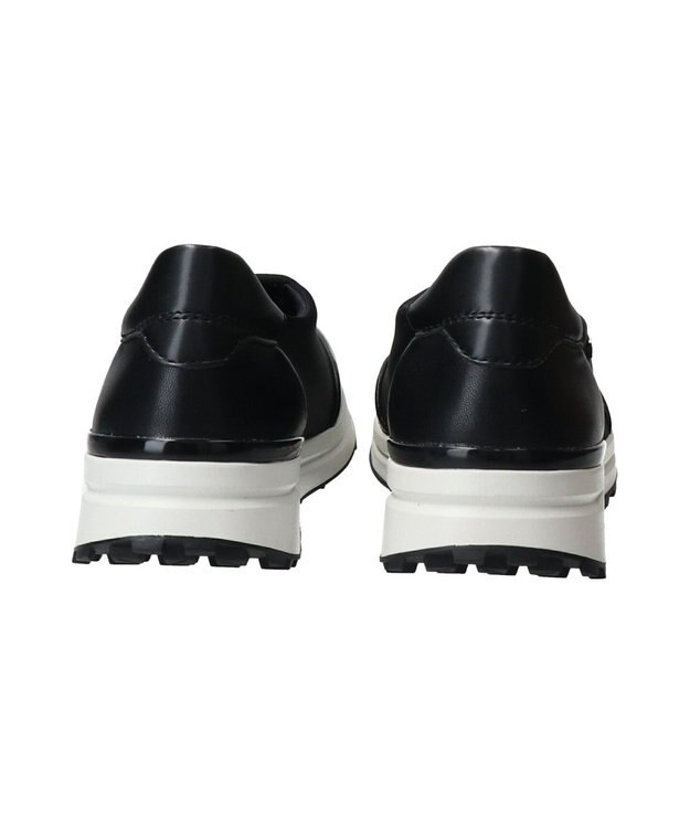 INTER-CHAUSSURES 【BUSSOLA】晴雨兼用ストレッチスリッポンスニーカー ブラックコンビ