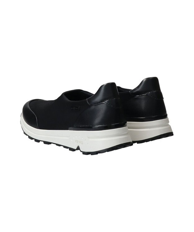 INTER-CHAUSSURES 【BUSSOLA】晴雨兼用ストレッチスリッポンスニーカー ブラックコンビ