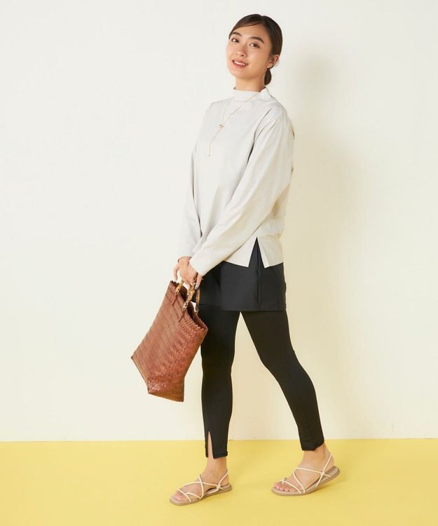 OP／FILA 【ocean pacific】モックネックラッシュガード付き 水着5点セット ベージュ