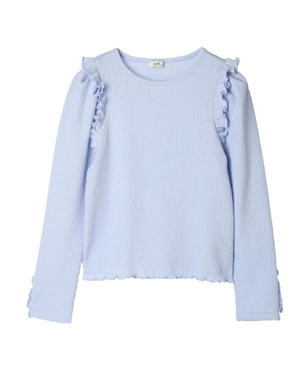 earth music&ecology シャーリングカットプルオーバー Blue