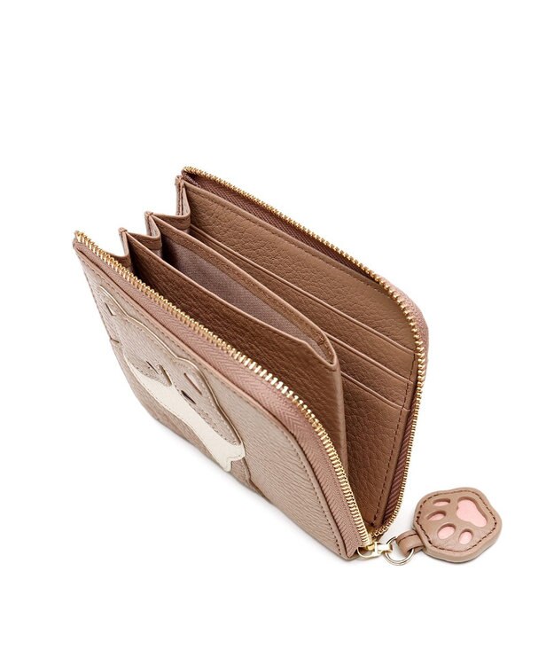 IBIZA アニマーダ　牛革　L字ファスナー財布(ネコ) オーク