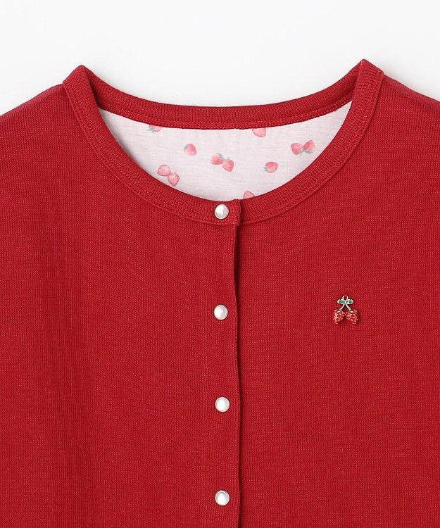ANY KIDS 【Strawberry Collection】スナップボタン カーディガン レッド