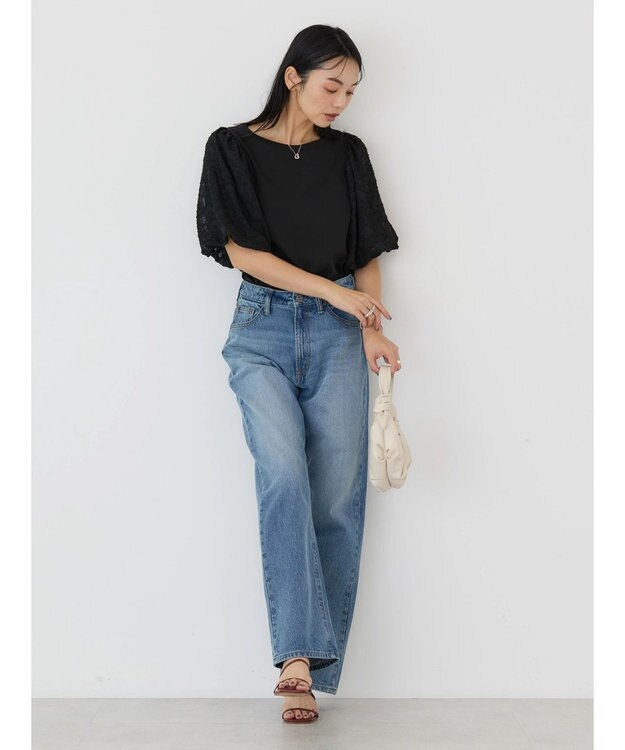 AMERICAN HOLIC ジャガードスリーブカットプルオーバー Black