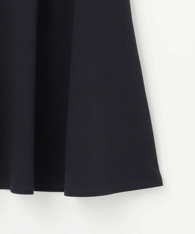 自由区 L 【セットアップ対応・洗える】ブークレダンボールフレア スカート ネイビー