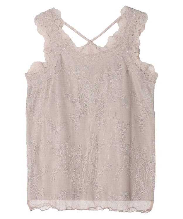 earth music&ecology 総レースキャミソール Beige