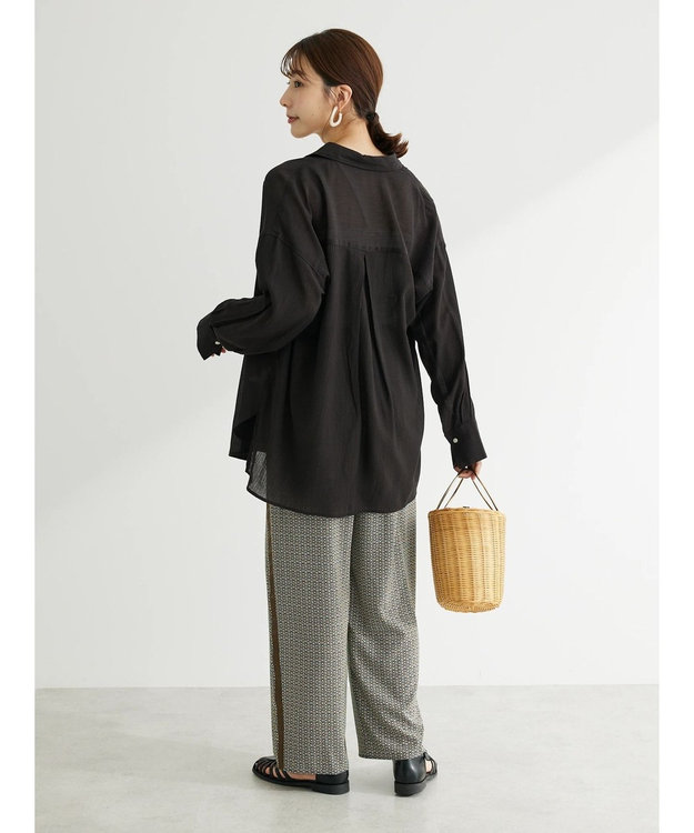 Green Parks ワッシャービッグシャツ Black