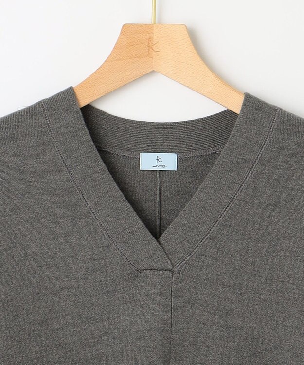 組曲 Aラインリラクシーニット ワンピース ライトグレー系9