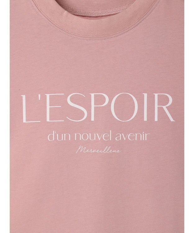 Green Parks 汗染み防止フレンチスリーブロゴＴシャツ Pink