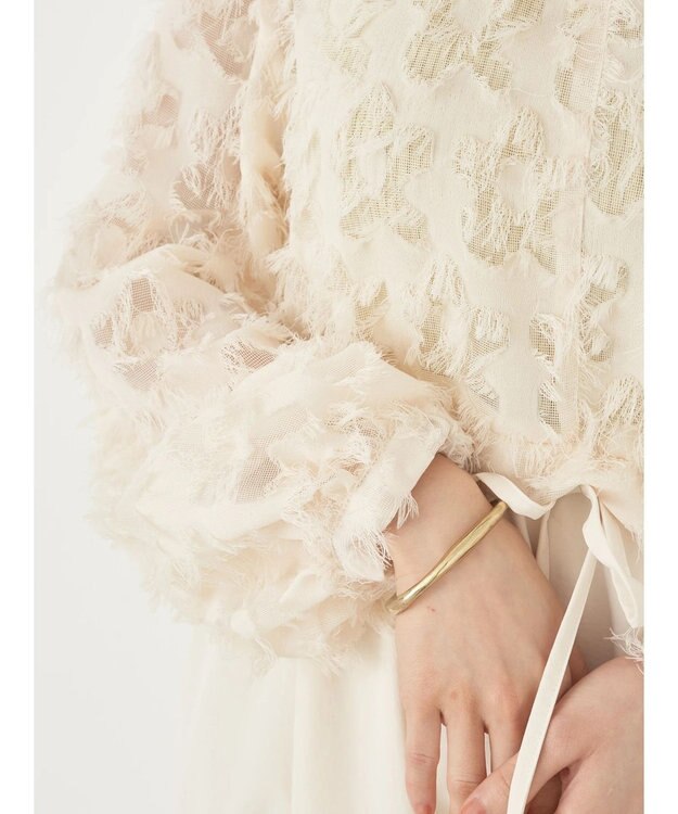 earth music&ecology ジャガード切替ワンピース Ivory