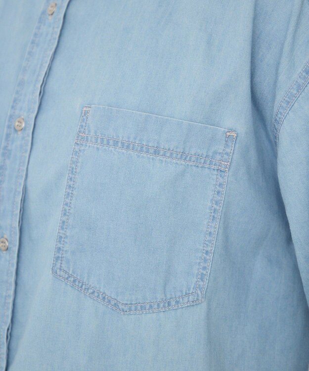 AMERICAN HOLIC Ｗポケット半袖デニムシャツ Light Indigo