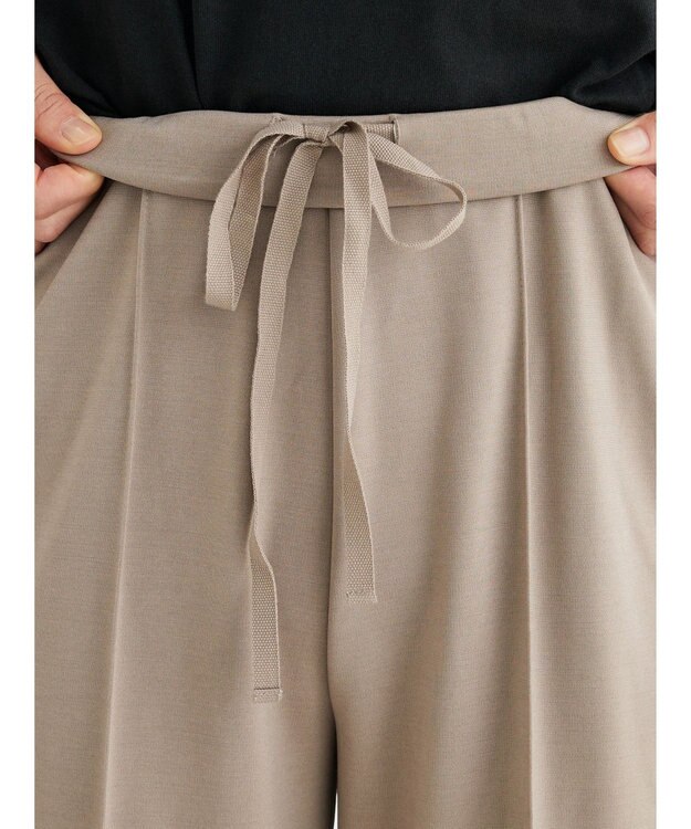 Green Parks らくスレストレートパンツ Gray Beige