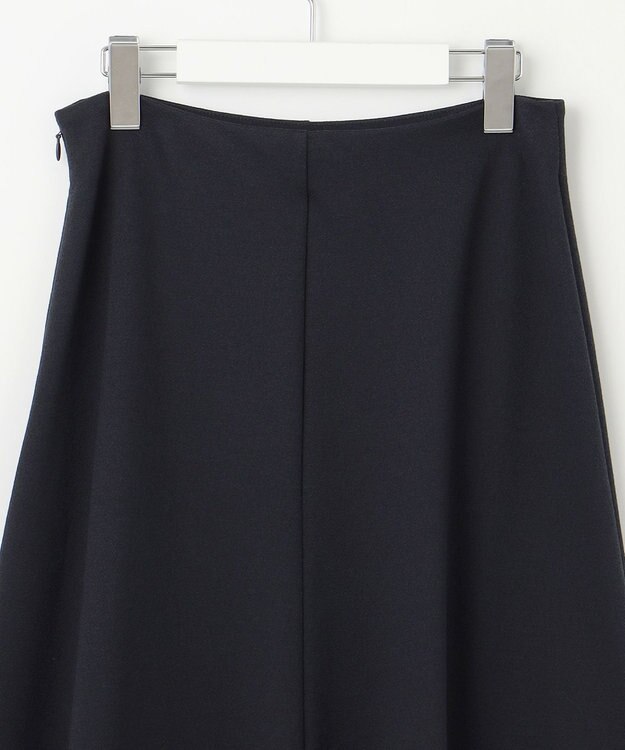 自由区 L 【セットアップ対応・洗える】ブークレダンボールフレア スカート ネイビー