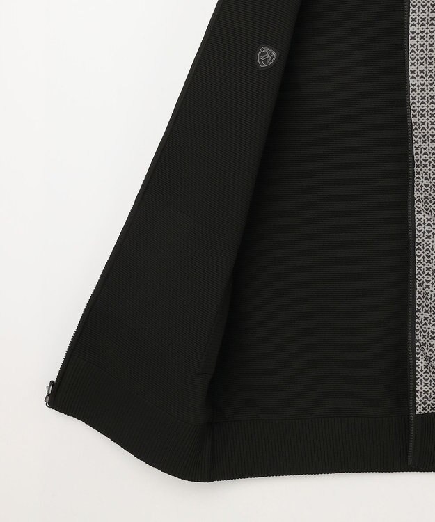 23区GOLF 【MEN】リバーシブルニットベスト モノグラム柄 ブラック系