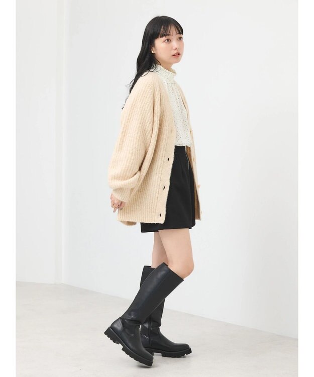 earth music&ecology フロントジップショートパンツ Black