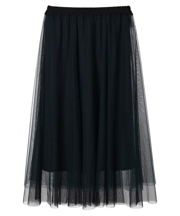 Green Parks ＳＥＴ２点　リバーシブルチュールスカート＋ペチスカート Green