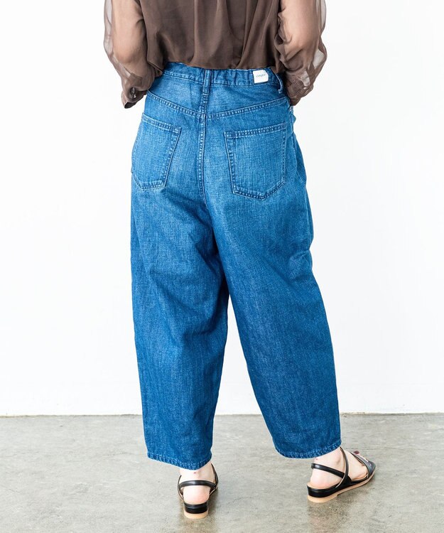 caqu FS linen barrel pants ふんわりリネンテーパードデニム 1year