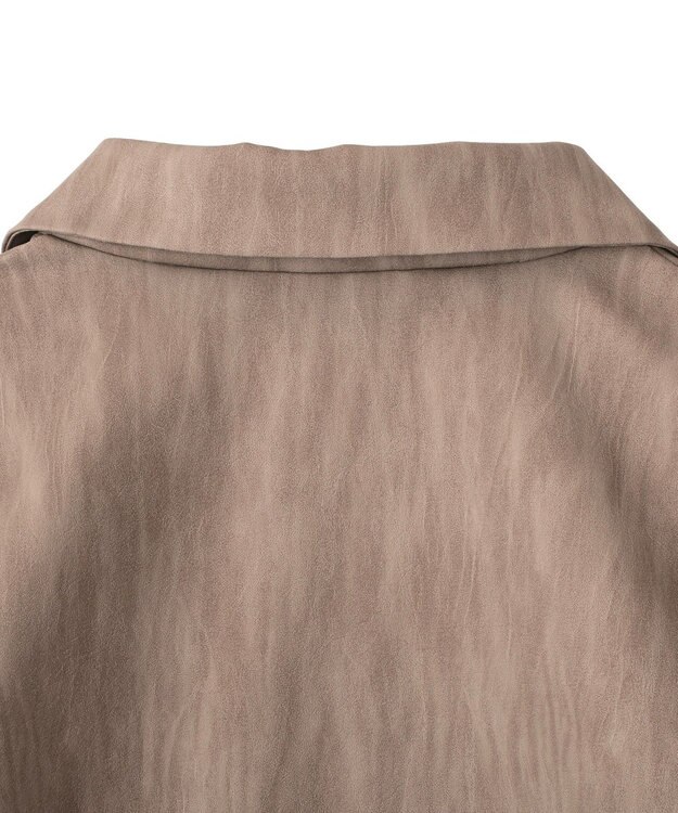 CRAFT STANDARD BOUTIQUE フェイクレザー衿ボアブルゾン Beige